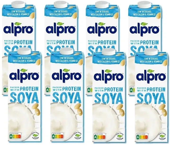 ALPRO PROTEIN NAPÓJ ROŚLINNY SOJOWY Z WAPNIEM I WITAMINAMI NATURALNY 8x 1L