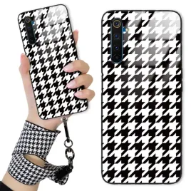 etui-do-realme-6-pro-obudowa-glass-szklane-quick-smycz-w-pepitke-kratka