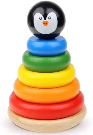 ukladanka-drewniana-piramida-sorter-wieza-pingwin