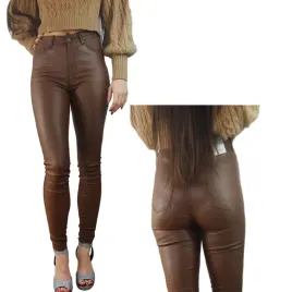 damskie-spodnie-modelujace-woskowane-skora-push-up