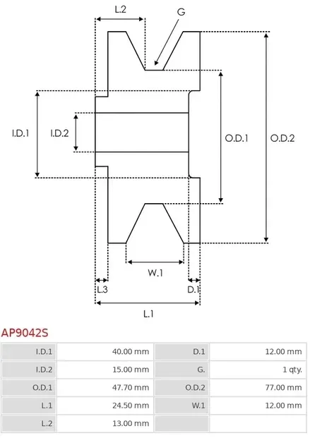 kolo-pasowe-alternatora-ap9042s-stan-nowy