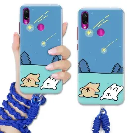 etui-do-xiaomi-redmi-note-7-sznurek-blue-quick-wzory-kawaii-dogs