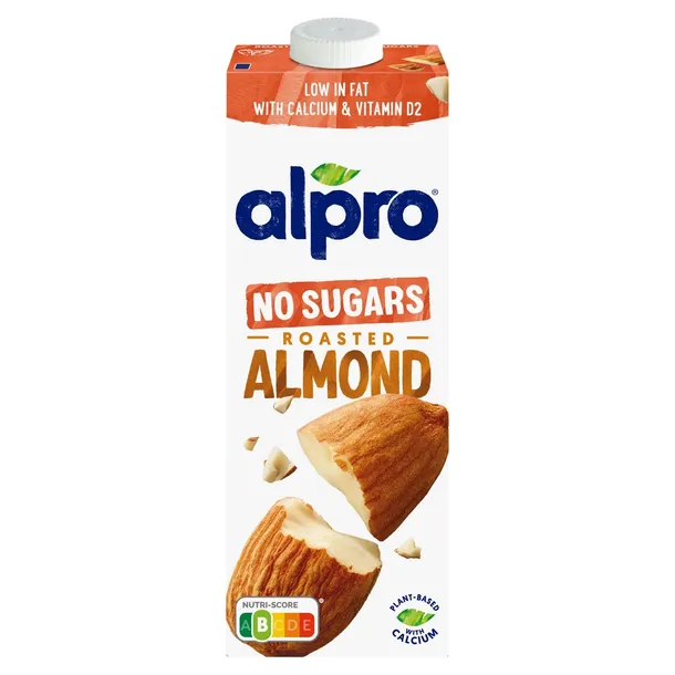 ALPRO NAPÓJ Z MIGDAŁÓW PRAŻONYCH Z DODATKIEM WAPNIA BEZ DODATKU CUKRU 1L