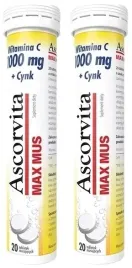 2x-ascorvita-max-mus-witamina-c-1000-mg-cynk-20-tabletek-musujacych
