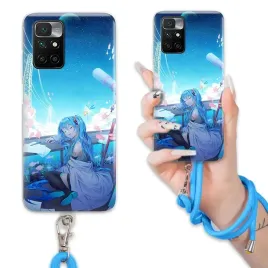 etui-do-xiaomi-redmi-10-ze-sznurkiem-blue-hatsune-miku-anime-wzory