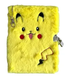 zeszyt-pamietnik-klodka-wlochacz-notatnik-z-futerkiem-pluszowy-pikachu-a5