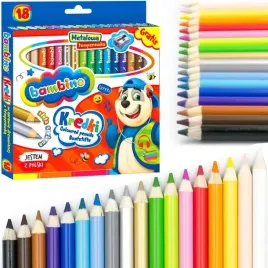 bambino-grube-okragle-kredki-olowkowe-18-intensywnych-kolorow-i-temperowka