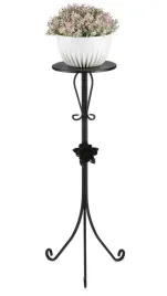 metalowy-czarny-kwietnik-z-roza-stabilny-stojak-na-kwiaty-rosliny-95-cm