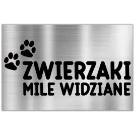 tabliczka-dibond-32x21-srebrny-zwierzaki-mile-widziane-wzory