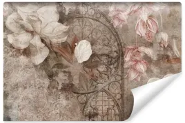 fototapeta-do-sypialni-abstrakcyjne-kwiaty-magnolie-ornamenty-450x300
