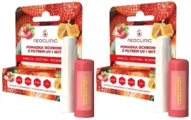 2x-neoclinic-pomadka-ochronna-z-filtrem-uv-i-wit-e-smak-truskawka-5g