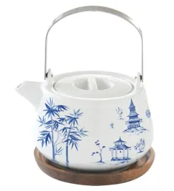 czajnik-porcelanowy-750-ml-podstawka-akacjowa-niebieska-wzor-minimalizm