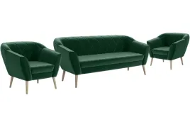 zielona-sofa-180-cm-z-fotelami-3-1-1-tapicerowe-z-przeszyciami-glori