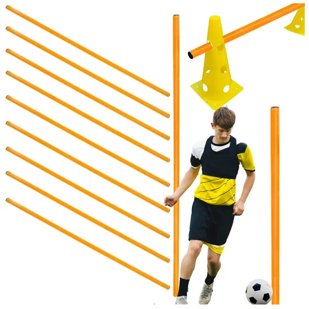LASKA TYCZKA TRENINGOWA GIMNASTYCZNA orange 100cm trening do TRENINGU 9szt.