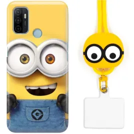etui-do-oppo-a53s-sznurek-zolty-smycz-glowa-minionek-minions-bajkowe-wzory
