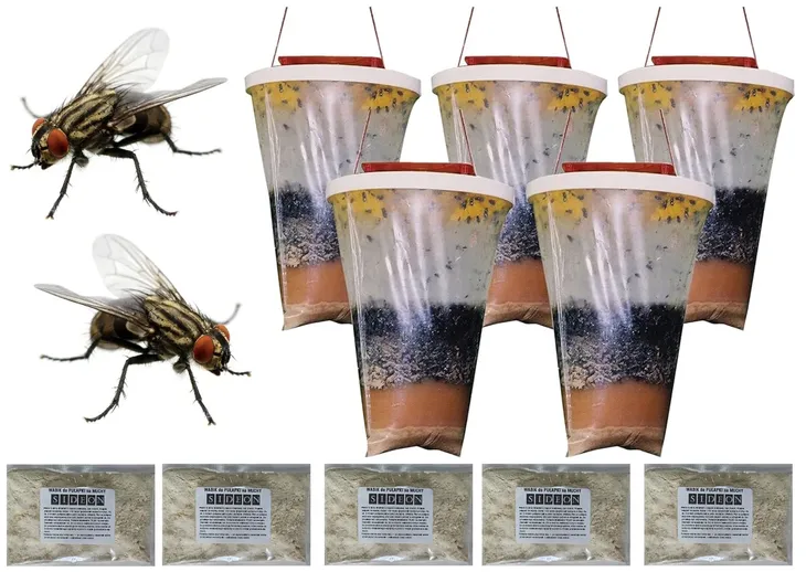 5 sztuk Zawieszana Pułapka na Muchy Sideon Worek Świeży Wabik Skuteczna