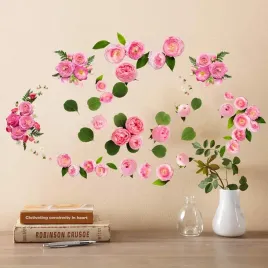 naklejka-na-sciane-dekoracja-scienna-roze-kwiaty