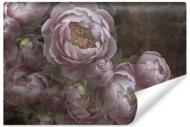 fototapeta-do-salonu-kwiaty-peonie-abstrakcja-styl-vintage-450x300