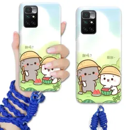 etui-do-xiaomi-redmi-10-sznurek-granatowy-peach-goma-slodkie-wzory