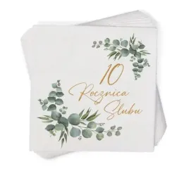 serwetki-na-10-rocznice-slubu-dekoracje-listki-zlote