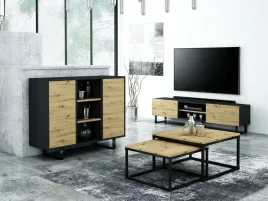 komoda-loft-120-2d-dab-hamilton-czarny-mat-egger