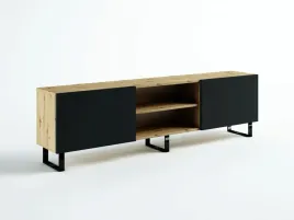 szafka-rtv-loft-200-artisan-czarny-mat-wysoka