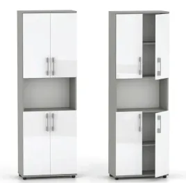 regal-biurowy-na-ksiazki-szafa-biurowa-m-4d-szary-bialy-polysk-60-x-40-cm