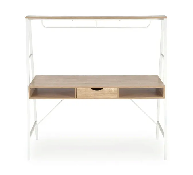 biurko-dwustanowiskowe-biale-b48-kolor-frontow-dab-sonoma