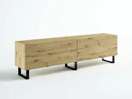 szafka-rtv-loft-200-cm-dab-artisan-czarny-mat