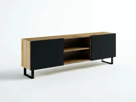 szafka-rtv-loft-140-wotan-czarny-mat-industrialna
