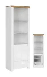 regal-szafka-wysoki-otwarty-z-szuflada-bialy-polysk-vigo-1d1s