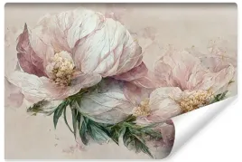 fototapeta-do-sypialni-kwiaty-styl-vintage-abstrakcja-natura-450x300