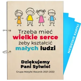 album-personalizowany-styl-boho-prezent-dla-nauczyciela-15-niebieskich-kart