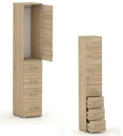 szafa-na-ubrania-z-drazkiem-relic-215-4-szuflady-40-cm-dab-sonoma