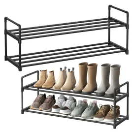 szafka-metalowy-regal-na-buty-polka-2-poziomy-obuwie-czarna-modulowa-loft