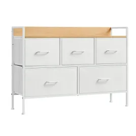 funkcjonalna-waska-konsola-z-5-materialowymi-szufladami-bialo-bezowa