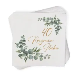serwetki-na-40-rocznice-slubu-dekoracje-listki-zlote
