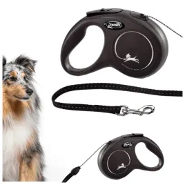 smycz-automatyczna-zwijana-flexi-new-classic-m-linka-5m-czarna-do-20kg