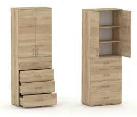regal-szafa-biurowa-z-szufladami-215-relic-4s3p2d-dab-sonoma-60-x-40-cm