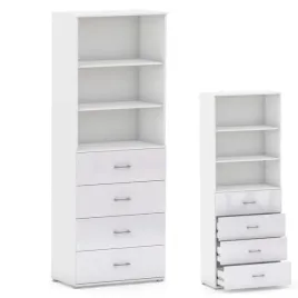 regal-biurowy-z-szufladami-215-relic-4s3p-bialy-polysk-60-cm