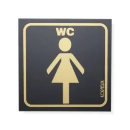 tabliczka-informacyjna-oznakowanie-wc-damska-orczarno-zloteor-8x8cm