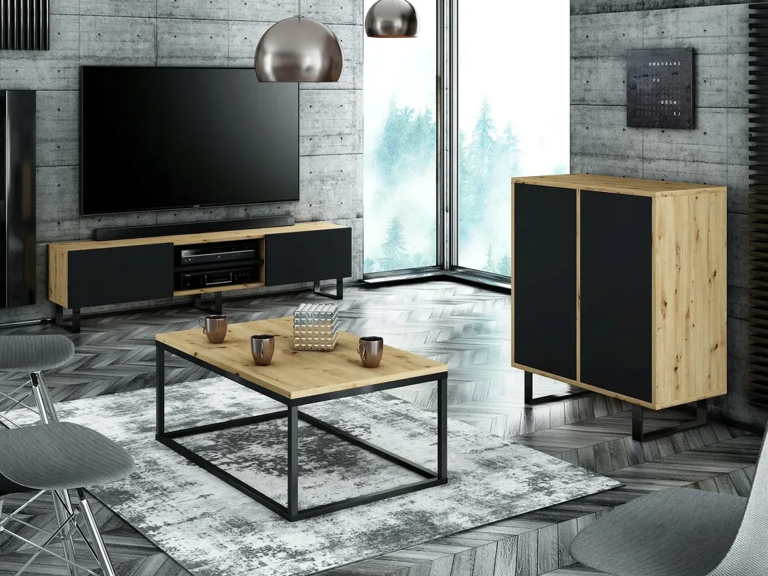 komoda-loft-80-2d-dab-hamilton-czarny-mat-egger