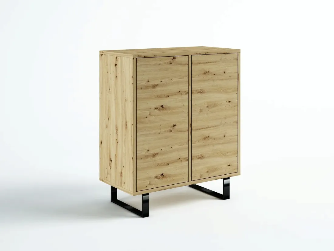 komoda-loft-80-2d-dab-halifax-czarny-mat-egger-stan-nowy
