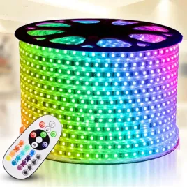 kolorowa-tasma-led-rgb-230v-z-pilotem-wodoodporna-5050-zestaw-50-metrow-50m