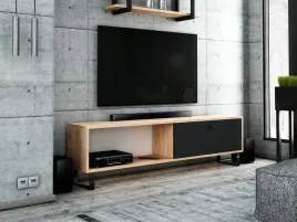 szafka-rtv-modex-140-dab-craft-zloty-czarny-loft