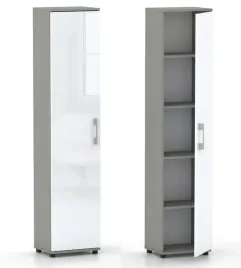 regal-biurowy-szafa-na-dokumenty-m-1d-szary-bialy-polysk-40-x-40-cm