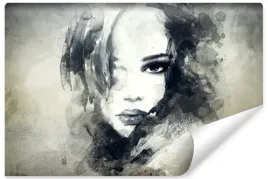 fototapeta-do-salonu-portret-kobieta-abstrakcja-beton-450x300