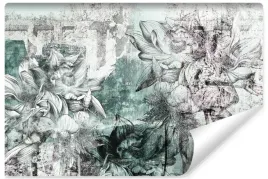 fototapeta-do-sypialni-abstrakcja-kwiaty-imitacja-betonu-400x280