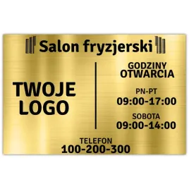 tabliczka-informacyjna-dla-zakladu-fryzjerskiego-zloty-twoje-logo