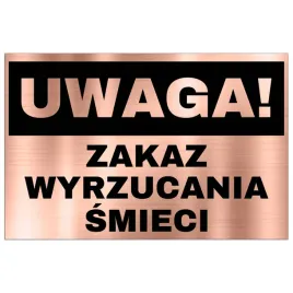 tabliczka-informacyjna-dibond-32x21-miedziany-zakaz-wyrzucania-smieci-wzory